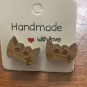 4/$25 Handmade Wooden gamer remote control Earrings. Made of wood. Super cute